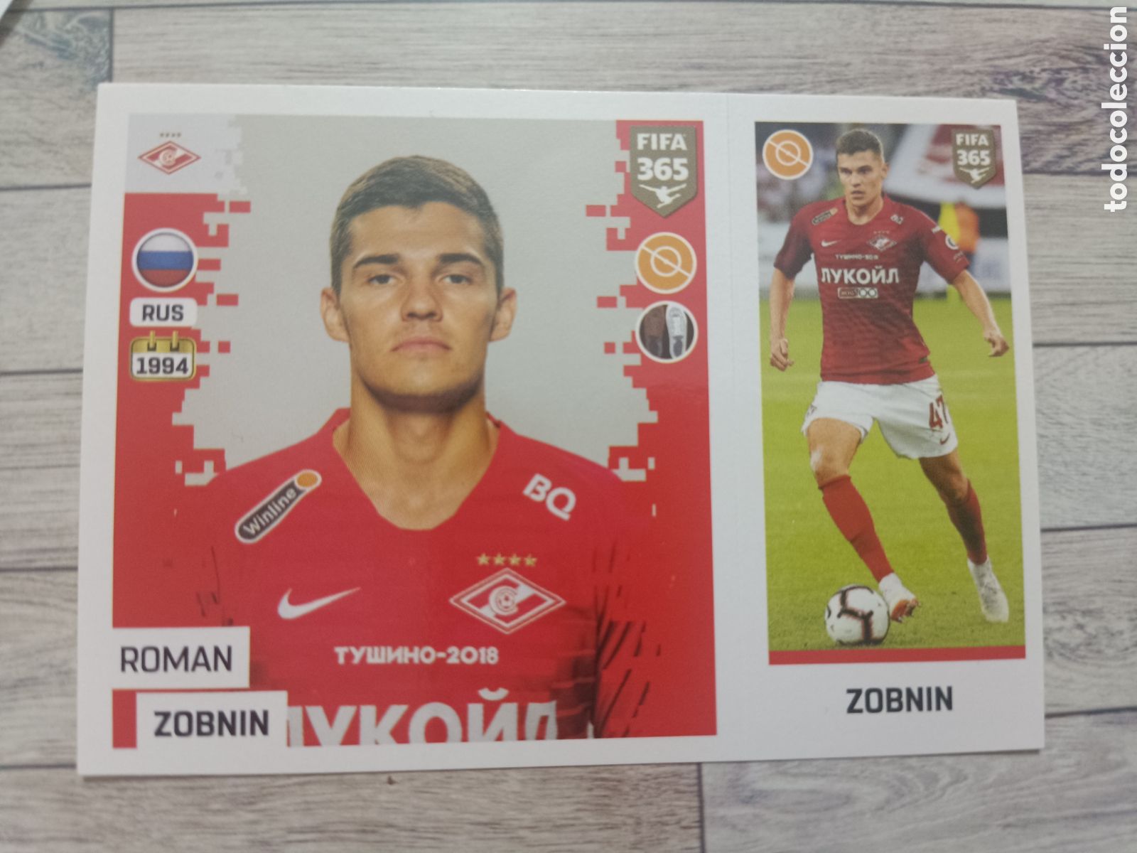 Cromos de f&uacute;tbol: 276 ZOBNIN SPARTAK MOSCU STICKER PANINI FIFA 365 2018 2019 18 19 BLUE EDITION