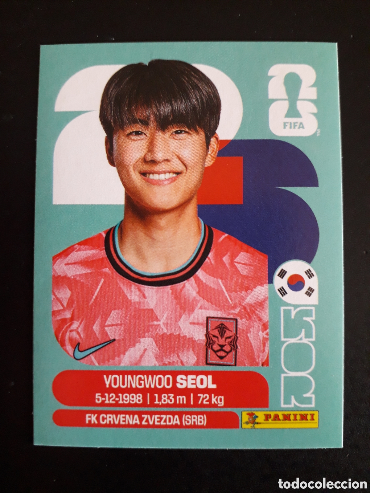 Fu&szlig;ball-Sticker: SEOL COREA DEL SUR KOR 6 MUNDIAL F&Uacute;TBOL 2026 FIFA WORLD CUP PANINI SIN PEGAR PEDIDO M&Iacute;NIMO 3&euro;
