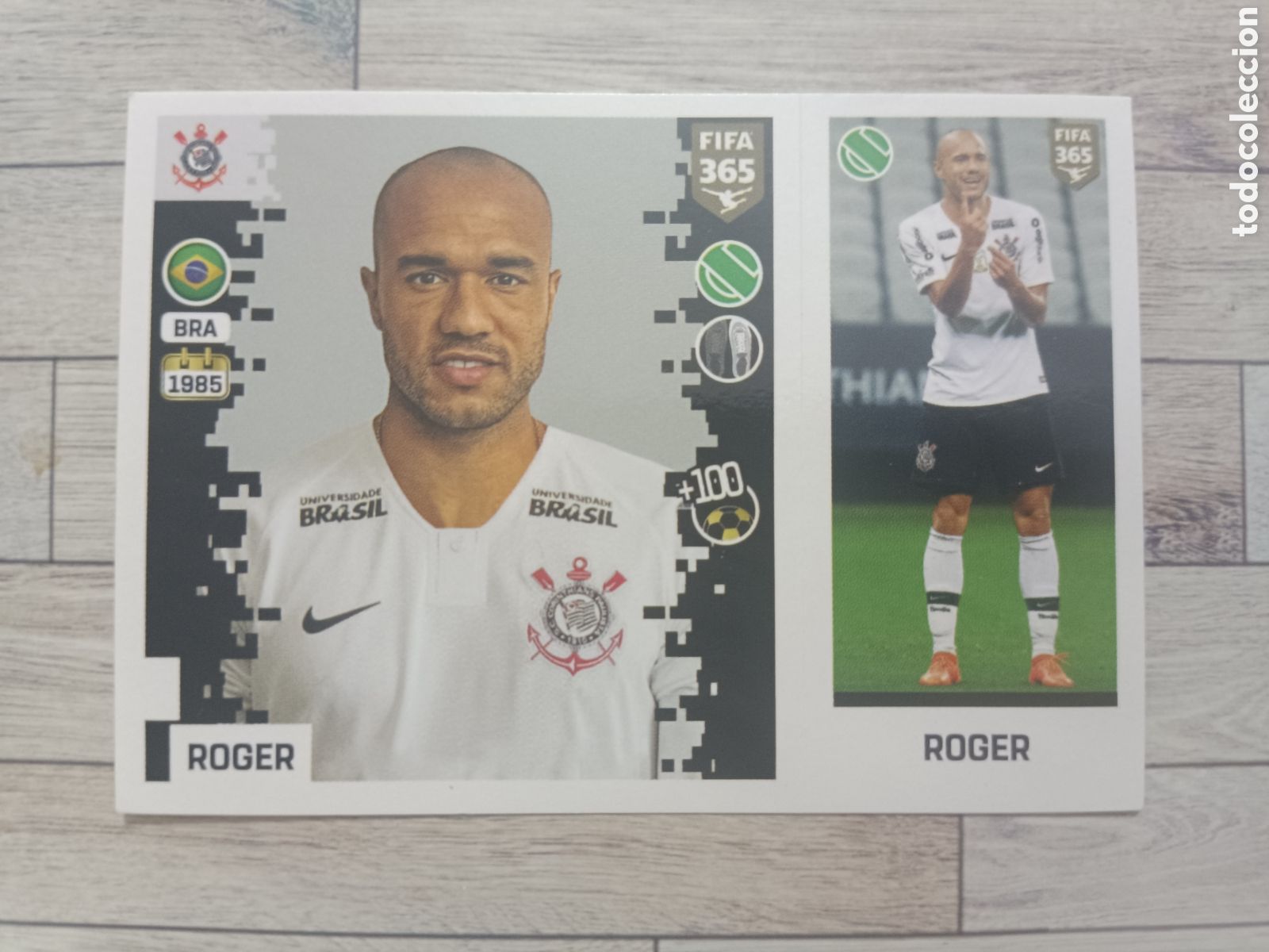 Football Stickers: 3010 ROGER CORINTHIANS STICKER PANINI FIFA 365 2018 2019 18 19 BLUE EDITION