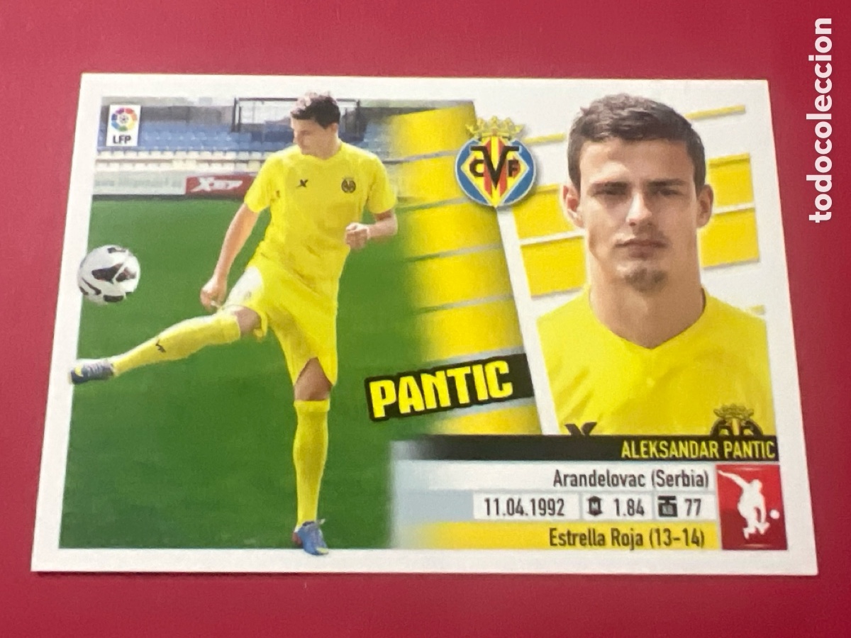 Cromos de f&uacute;tbol: C2303. CROMO FUTBOL LIGA ESTE PANINI 13 14 SIN PEGAR 2013 2014 VILLARREAL CF PANTIC FICHAJE 13