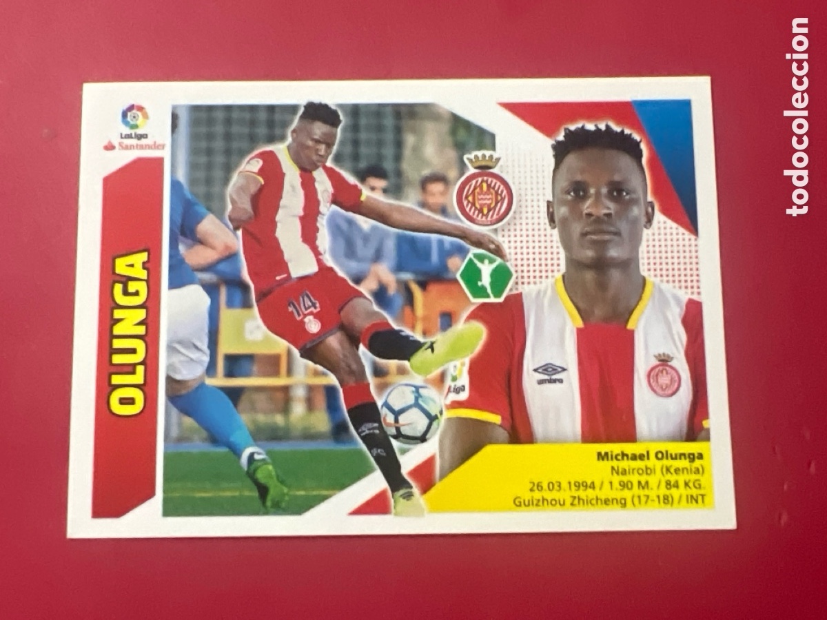 Cromos de f&uacute;tbol: C2312. OLUNGA GIRONA N&ordm; 14 BIS COLOCA 2017-18 SIN PEGAR