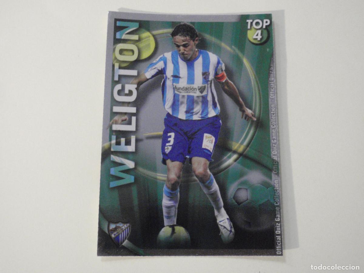 Cromos de f&uacute;tbol: 564 WELIGTON TOP M&aacute;laga Verde TRADING CARD OFFICIAL QUIZ GAME COLLECTION 2010 2011 MUNDICROMO. 10 11