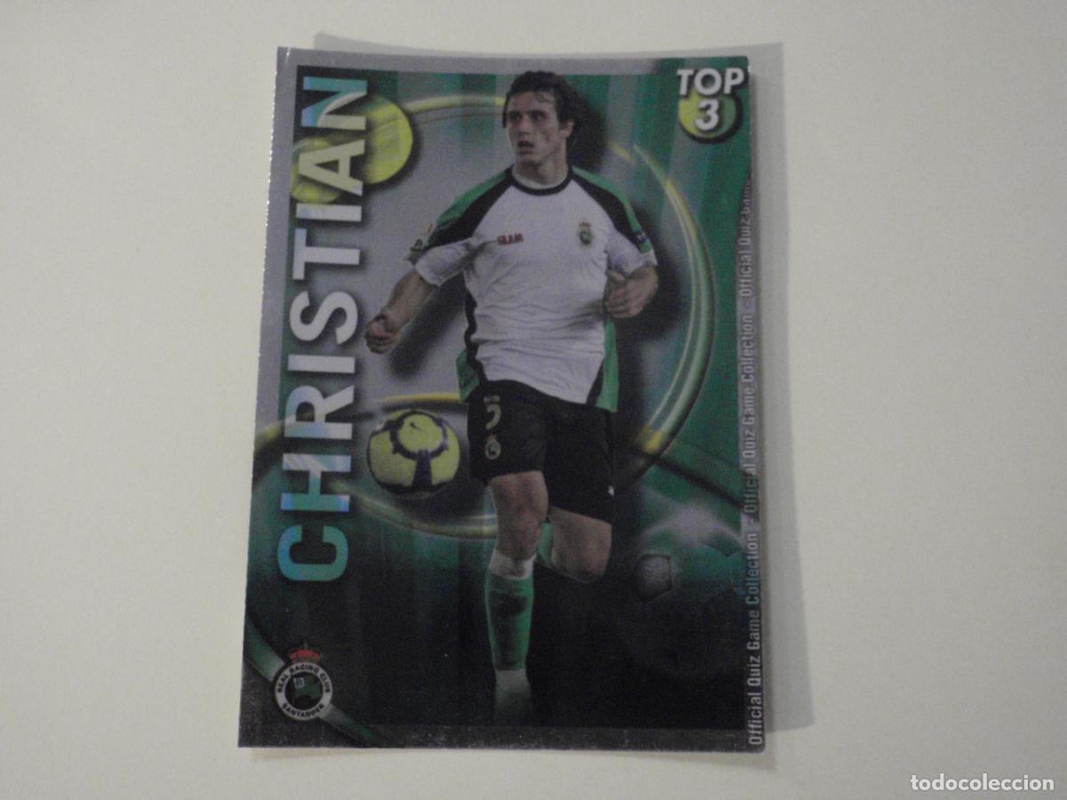 Cromos de f&uacute;tbol: 584 CHRISTIAN TOP Verde. TRADING CARD OFFICIAL QUIZ GAME COLLECTION 2010 2011 MUNDICROMO. 10 11
