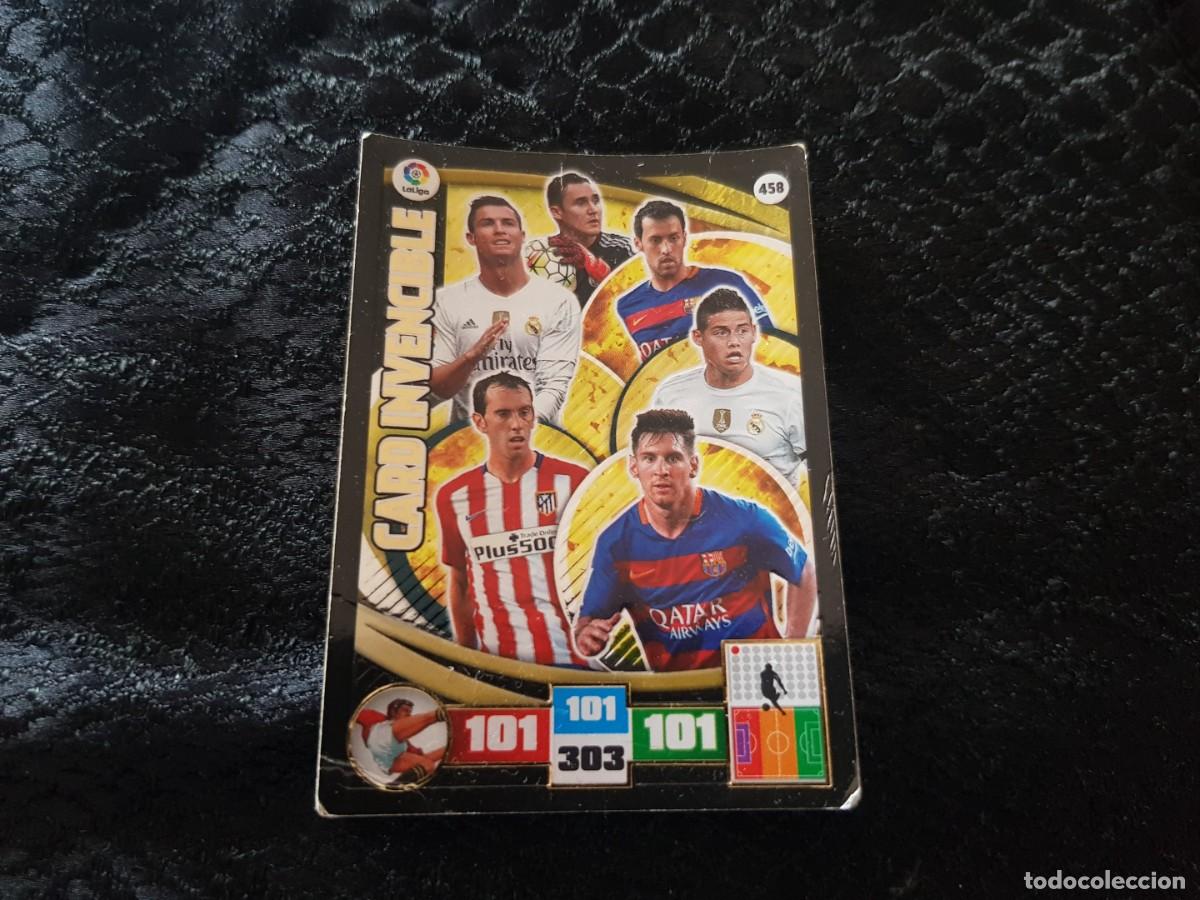 Cromos de f&uacute;tbol: Card Invencible 458 (Messi, Cristiano Ronaldo,..) Adrenalyn 2015/2016 15/16