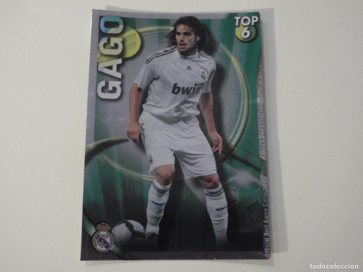 Cromos de f&uacute;tbol: 587 GAGO TOP Verde. TRADING CARD OFFICIAL QUIZ GAME COLLECTION 2010 2011 MUNDICROMO. 10 11