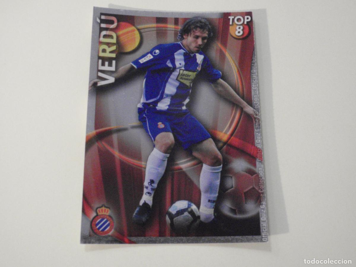 Cromos de f&uacute;tbol: 609 VERDU Espanyol TOP Rojo. TRADING CARD OFFICIAL QUIZ GAME COLLECTION 2010 2011 MUNDICROMO. 10 11