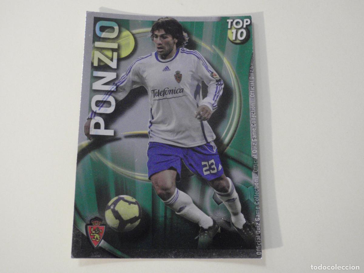 Cromos de f&uacute;tbol: 619 PONZIO TOP Verde. TRADING CARD OFFICIAL QUIZ GAME COLLECTION 2010 2011 MUNDICROMO. 10 11