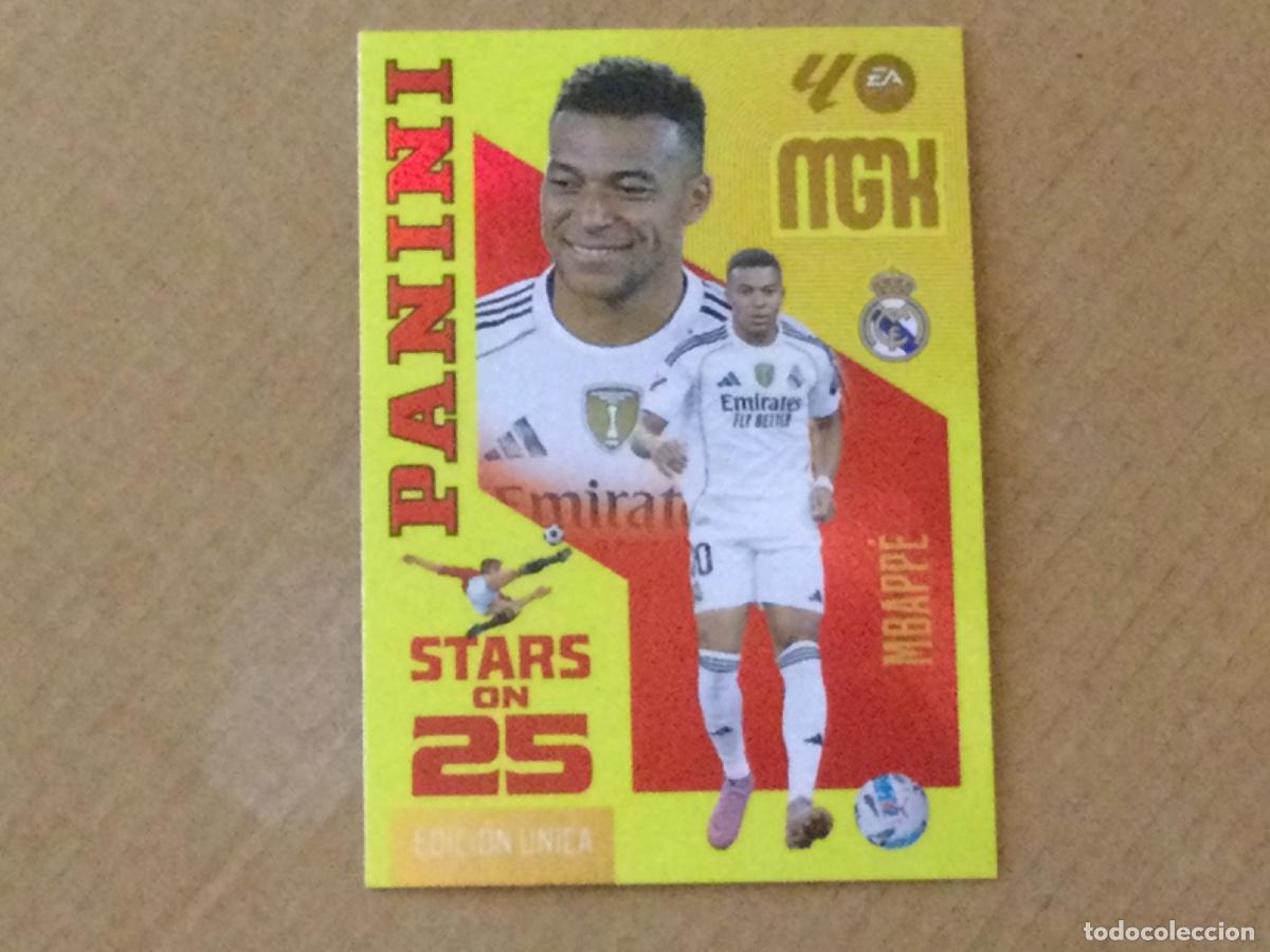 Cromos de f&uacute;tbol: MGK megacracks stars on 25, Mbappe panini edicion unica