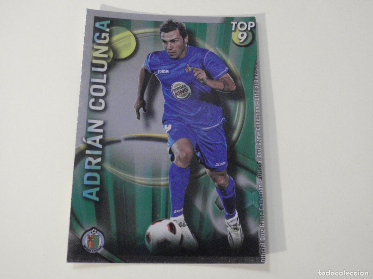 Cromos de f&uacute;tbol: 627 ADRI&Aacute;N COLUNGA TOP Verde. TRADING CARD OFFICIAL QUIZ GAME COLLECTION 2010 2011 MUNDICROMO. 10 11