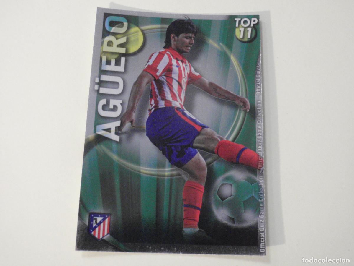 Cromos de f&uacute;tbol: 631 AG&Uuml;ERO Atl&eacute;tico TOP Verde TRADING CARD OFFICIAL QUIZ GAME COLLECTION 2010 2011 MUNDICROMO. 10 11