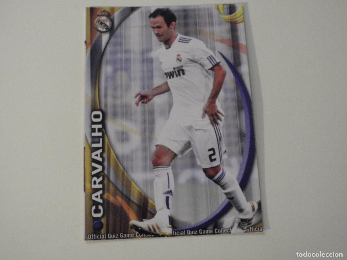 Cromos de f&uacute;tbol: 656 CARVALHO Real Madrid. TRADING CARD OFFICIAL QUIZ GAME COLLECTION 2010 2011 MUNDICROMO 10 11