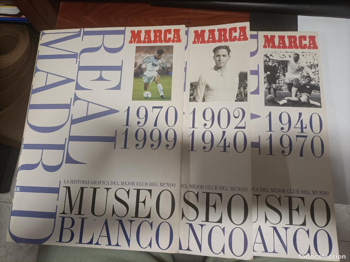 Cromos de f&uacute;tbol: ESPECTACULAR COOLECCION DE CROMOS E ILSUTRACIONES REAL MADRID MUSEO BLANCO 3 ALBUNES MARCA