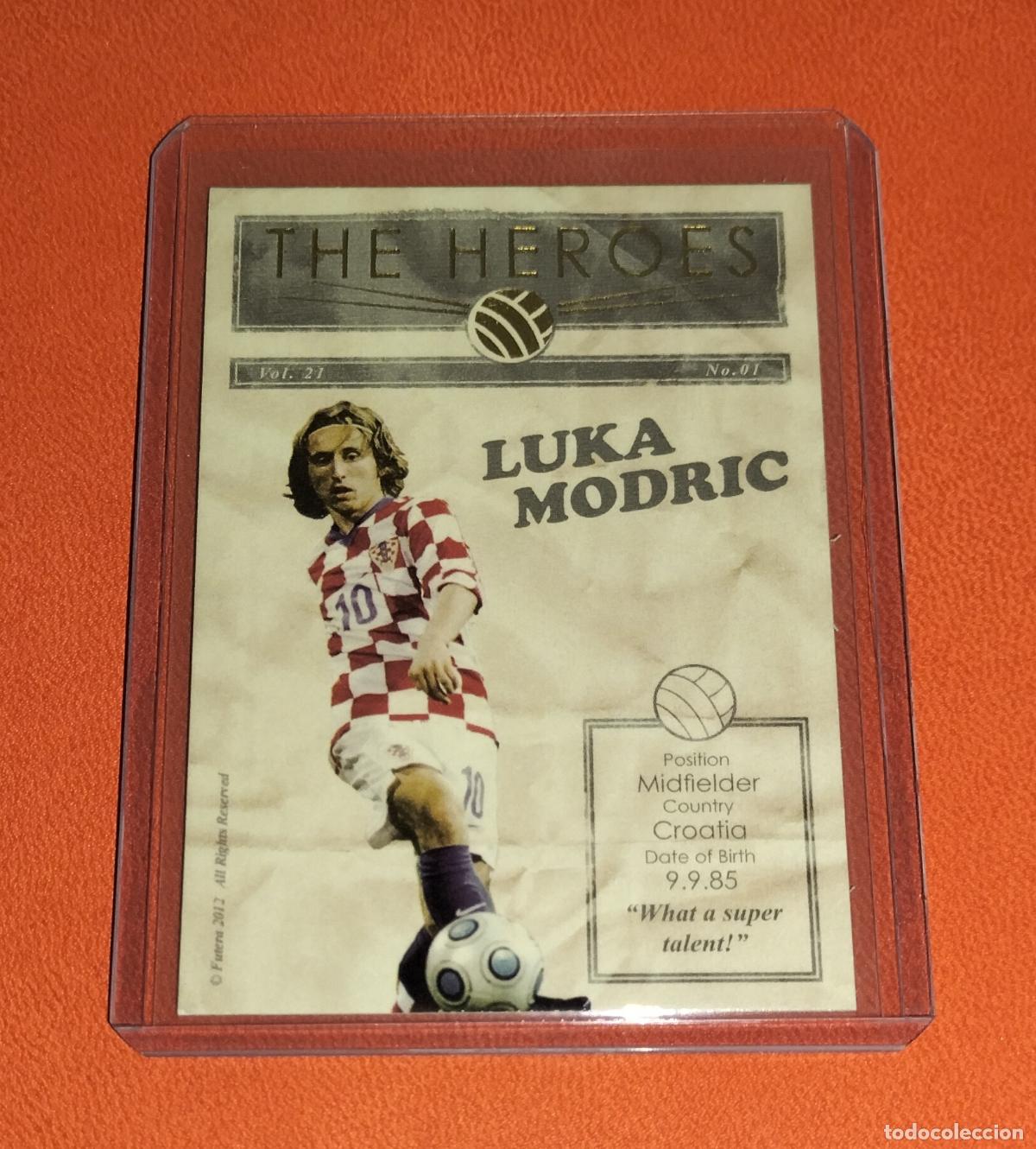 Cromos de f&uacute;tbol: LUKA MODRIC HEROES HR21 CROACIA LIMITED EDITON CARD NUMERADA WORLD CUP FUTERA UNIQUE 2012
