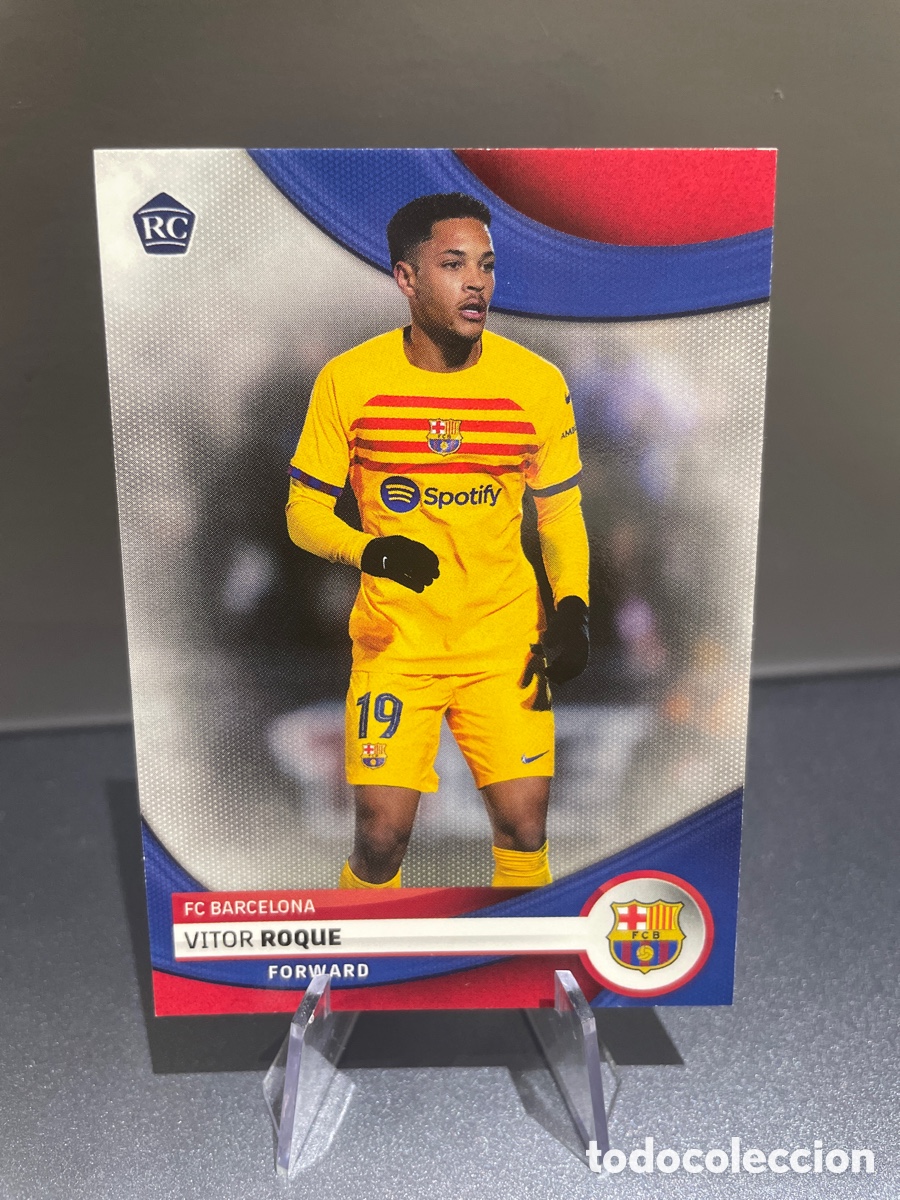 Cromos de f&uacute;tbol: Vitor Roque 2 Rookie FC Barcelona Team Set 2023-24 Topps
