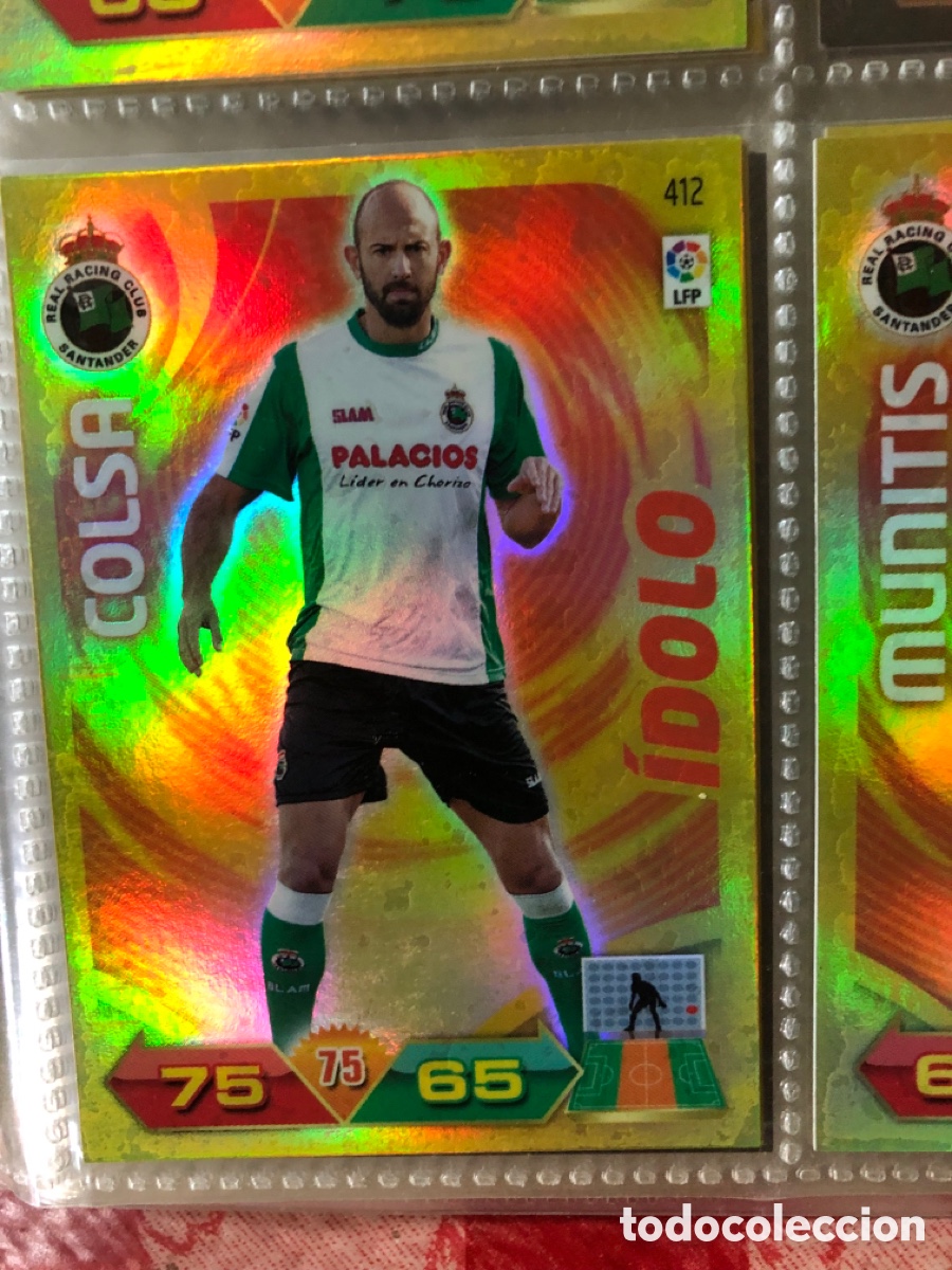 Cromos de f&uacute;tbol: COLSA &Iacute;DOLO 412 (RACING SANTANDER) 2011-2012 11 12 ADRENALYN PANINI CROMO CARTA A-2