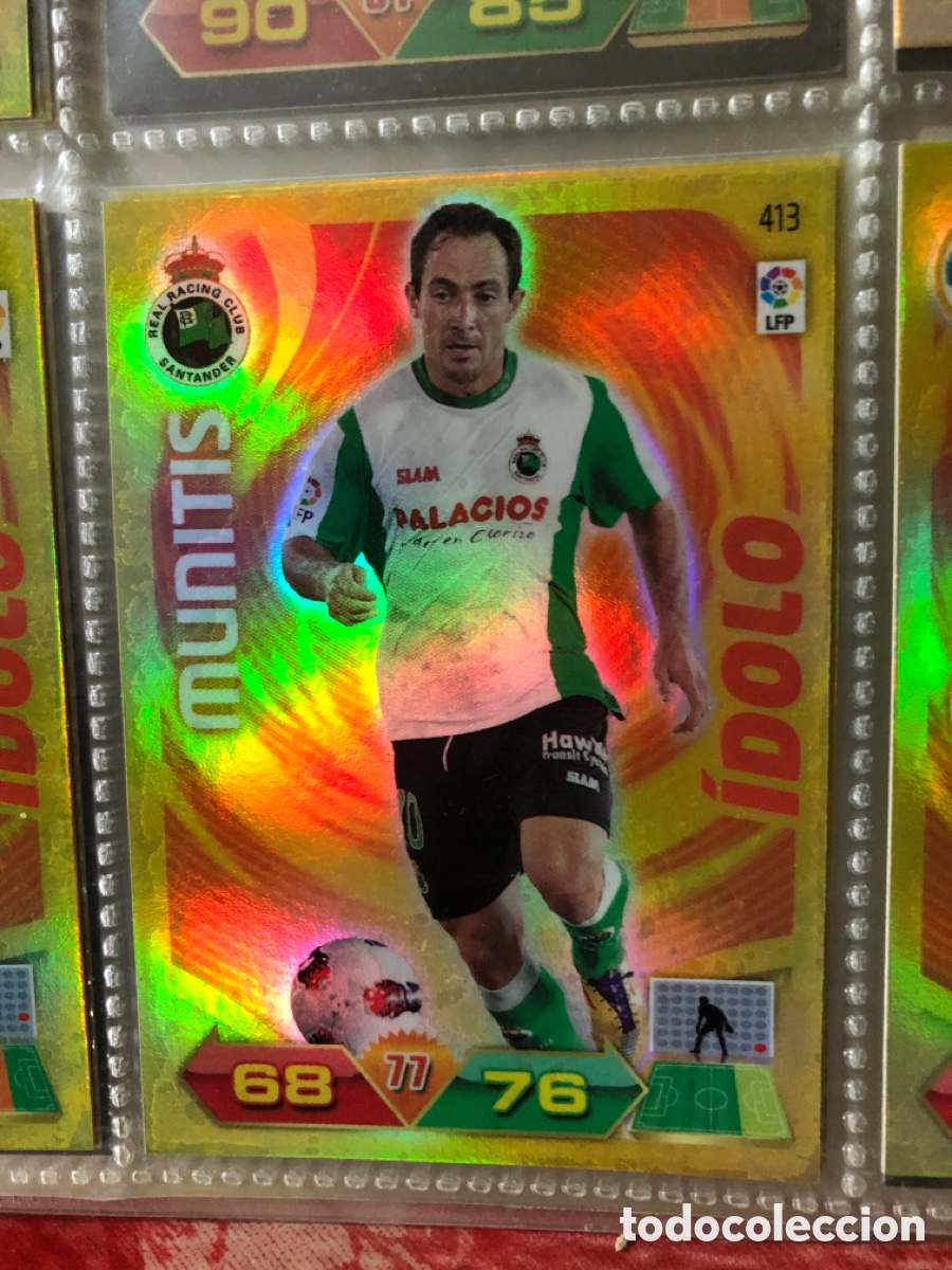 Cromos de f&uacute;tbol: Munitis &Iacute;dolo N&ordm; 413 Racing de Santander La Liga BBVA Adrenalyn XL 2011 2012 Panini 11 12