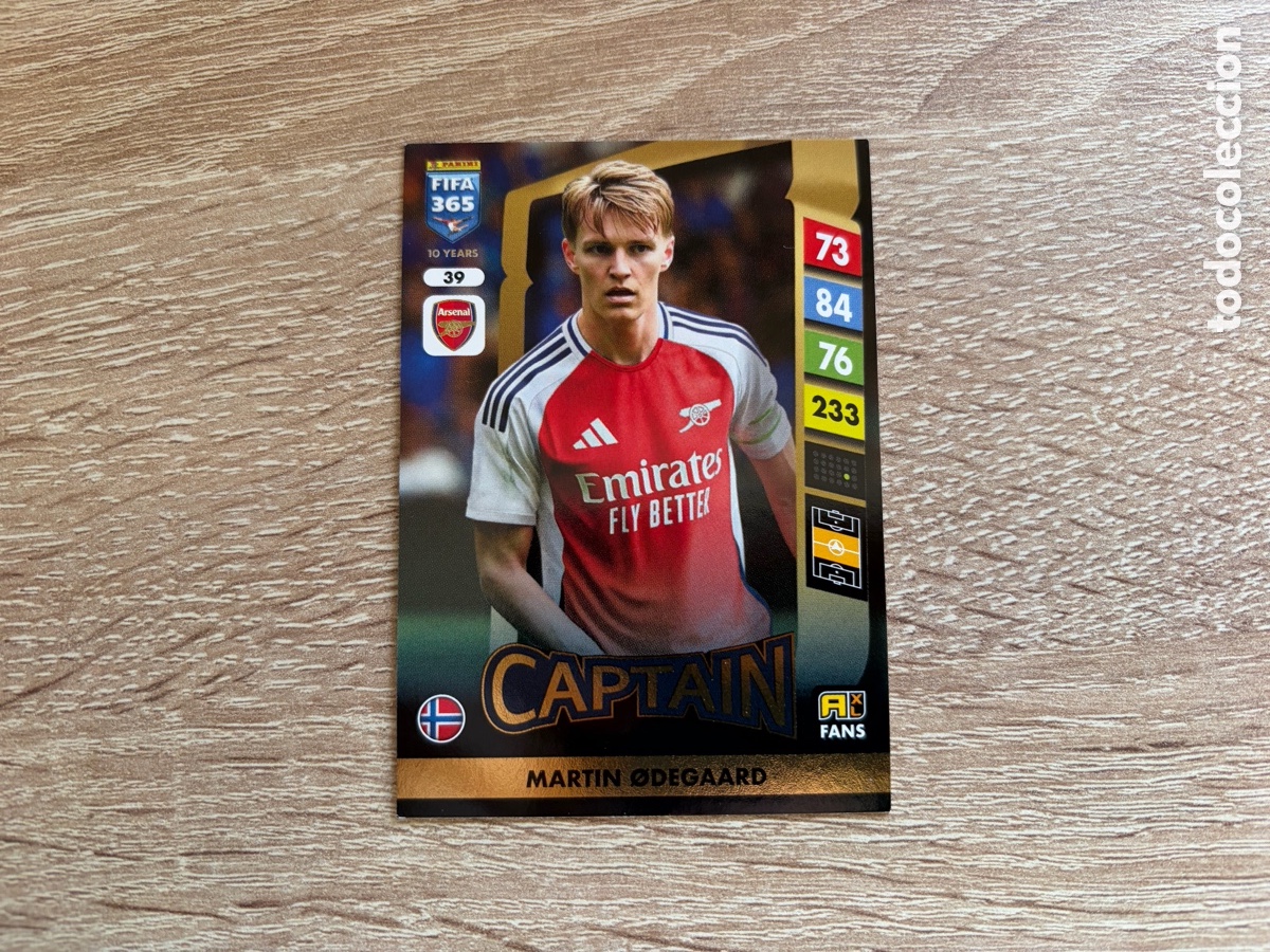 Cromos de f&uacute;tbol: 39 MARTIN ODEGAARD CAPTAIN PANINI FIFA 365 2024 2025 24 25 ARSENAL