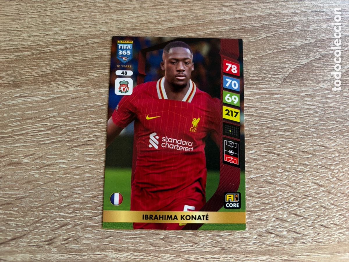 Cromos de f&uacute;tbol: 48 IBRAHIMA KONATE PANINI FIFA 365 2024 2025 24 25 LIVERPOOL FC