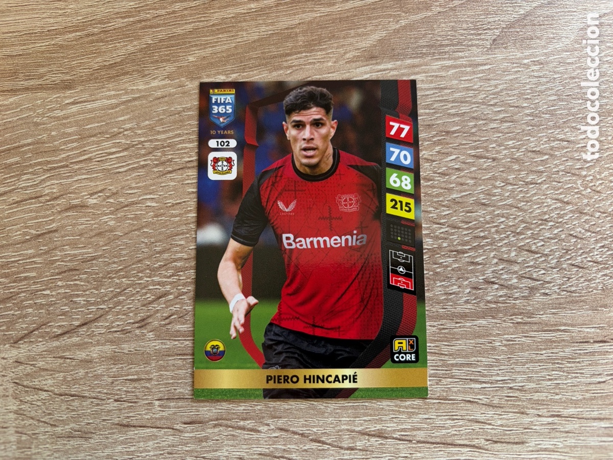 Cromos de f&uacute;tbol: 102 PIERO HINCAPI&Eacute; PANINI FIFA 365 2024 2025 24 25 BAYER LEVERKUSEN