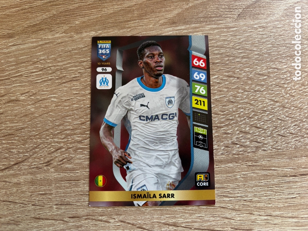 Cromos de f&uacute;tbol: 96 ISMA&Iuml;LA SARR PANINI FIFA 365 2024 2025 24 25 OLYMPIQUE DE MARSEILLE