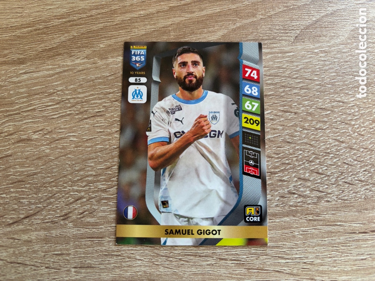 Cromos de f&uacute;tbol: 85 SAMUEL GIGOT PANINI FIFA 365 2024 2025 24 25 OLYMPIQUE DE MARSEILLE