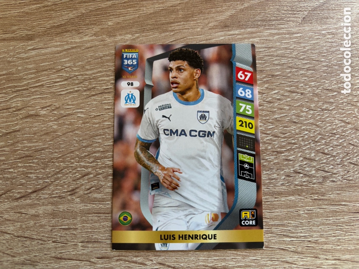 Cromos de f&uacute;tbol: 98 LUIS HENRIQUE PANINI FIFA 365 2024 2025 24 25 OLYMPIQUE DE MARSEILLE