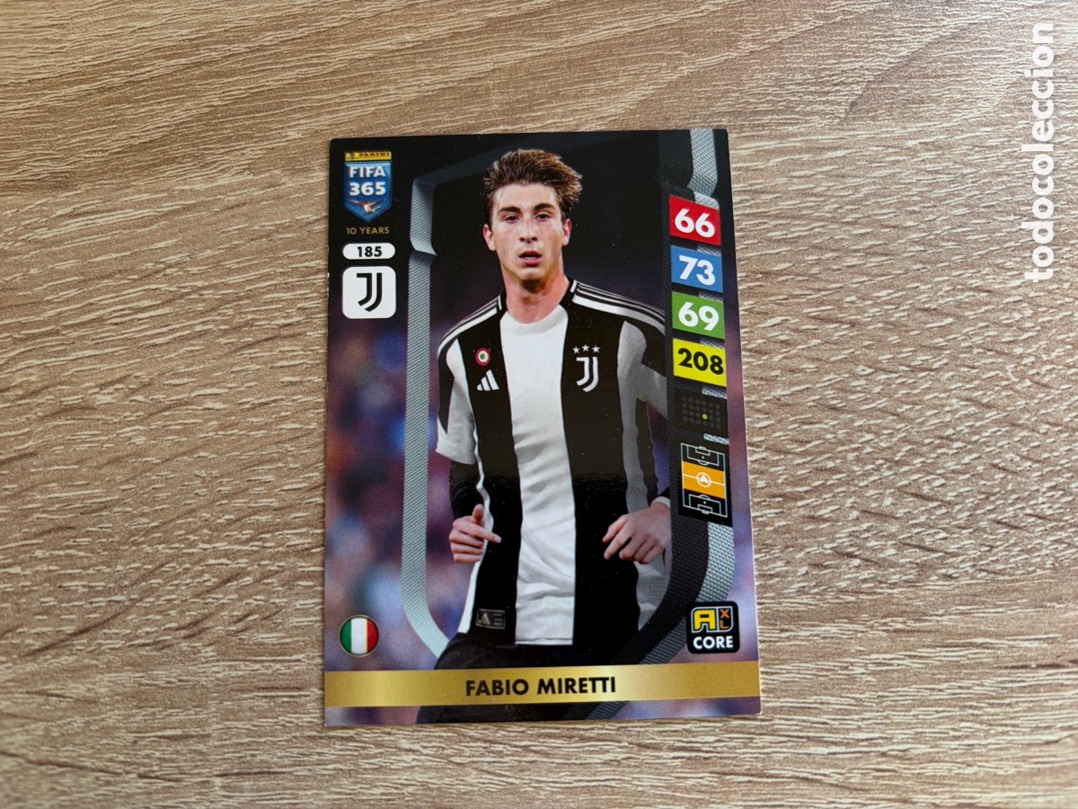 Cromos de f&uacute;tbol: 185 FABIO MIRETTI PANINI FIFA 365 2024 2025 24 25 JUVENTUS