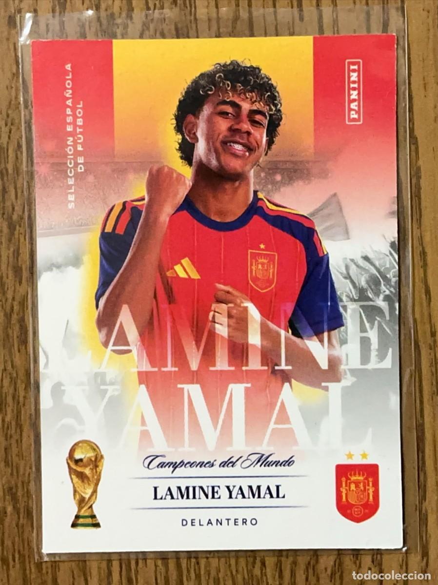 Cromos de f&uacute;tbol: Lamine Yamal #19 Campeones del Mundo Selecci&oacute;n Espa&ntilde;ola Panini 2026