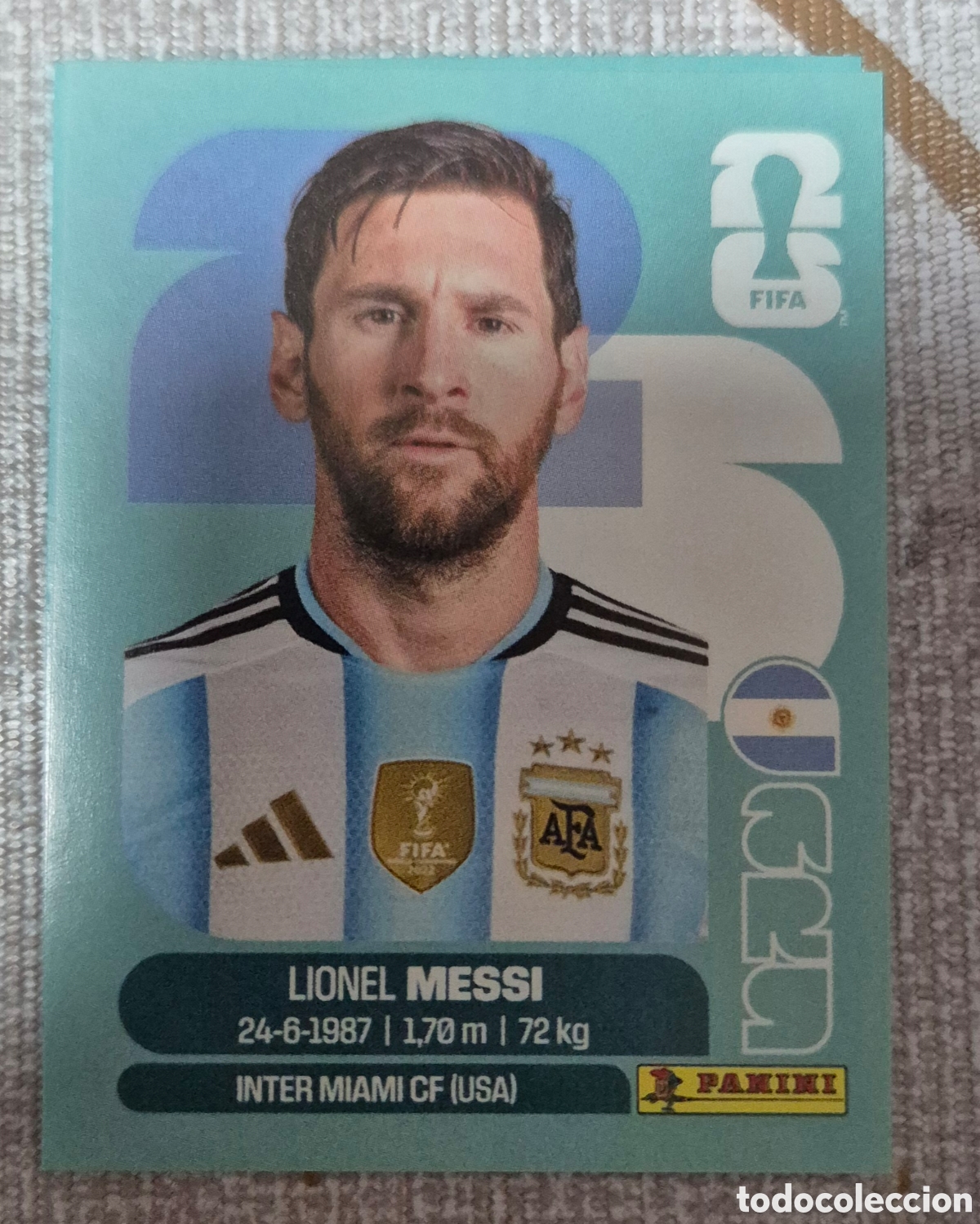 Cromos de f&uacute;tbol: Messi argentina sticker mundial 2026