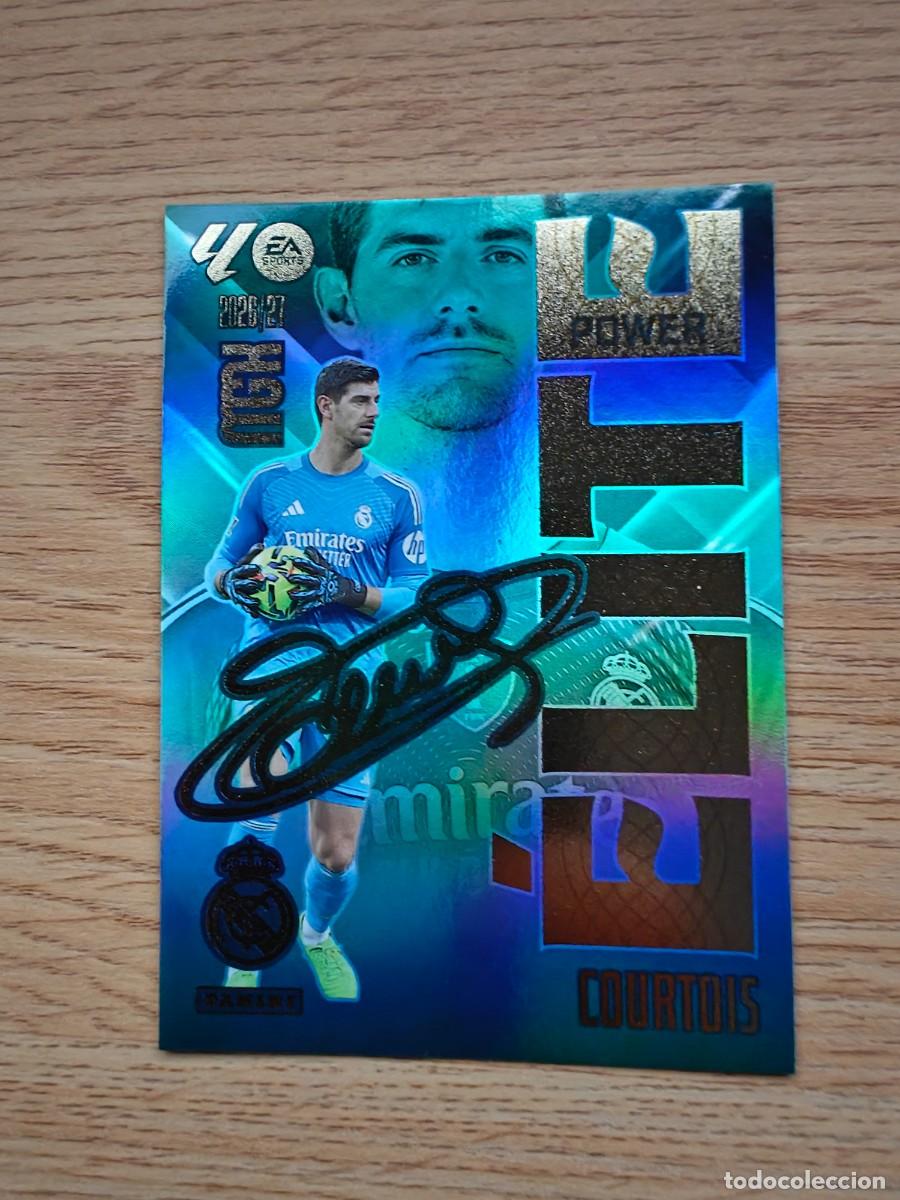 Cromos de f&uacute;tbol: Courtois 4 P &Eacute;lite Power Panini Megacracks 2026 2027 Real Madrid 2026 2027