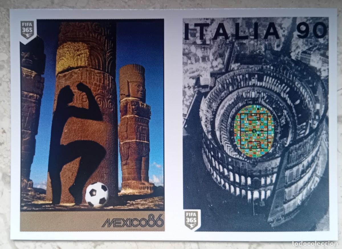 Cromos de f&uacute;tbol: Figurina Panini 2020-21 Cromo Fifa 365 2021 Poster Mexico 1986 Italy 1990 n 423