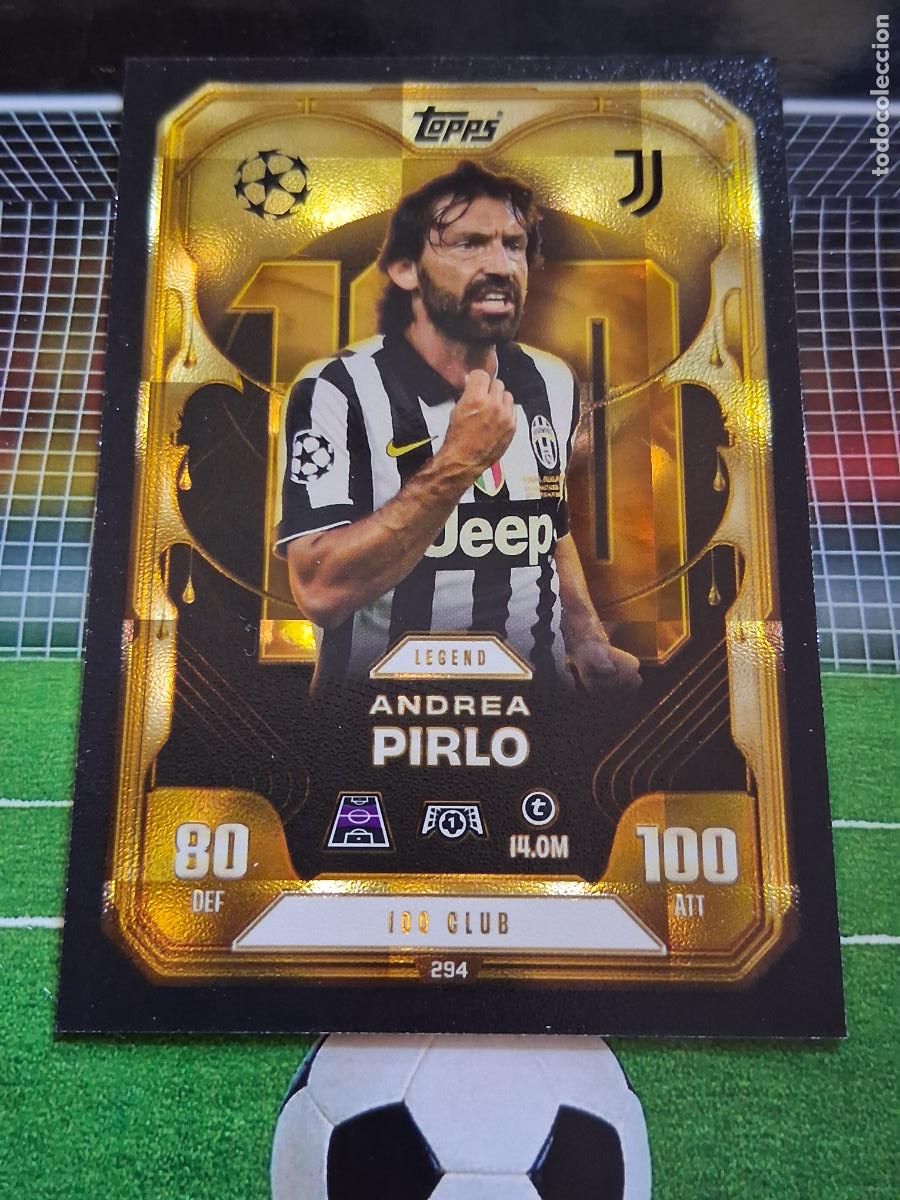 Cromos de f&uacute;tbol: 294 ANDREA PIRLO LEGEND 100 CLUB JUVENTUS TOPPS MATCH ATTAX EXTRA CHAMPIONS LEAGUE 2025 2026 25 26