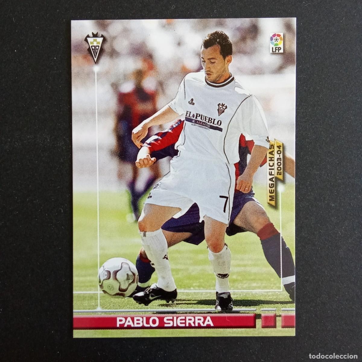 Cromos de f&uacute;tbol: 12 PABLO SIERRA ALBACETE LIGA 2003 2004 03 04 MEGAFICHAS PANINI