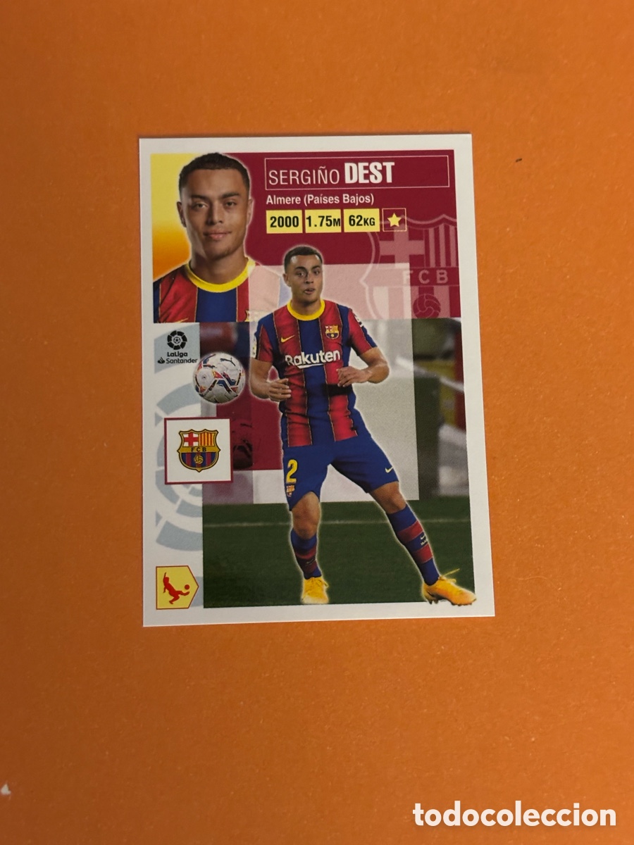 Cromos de f&uacute;tbol: DEST F. C. BARCELONA COLOCA LIGA ESTE 2020 2021 20 21 NUNCA PEGADO SIN PEGAR