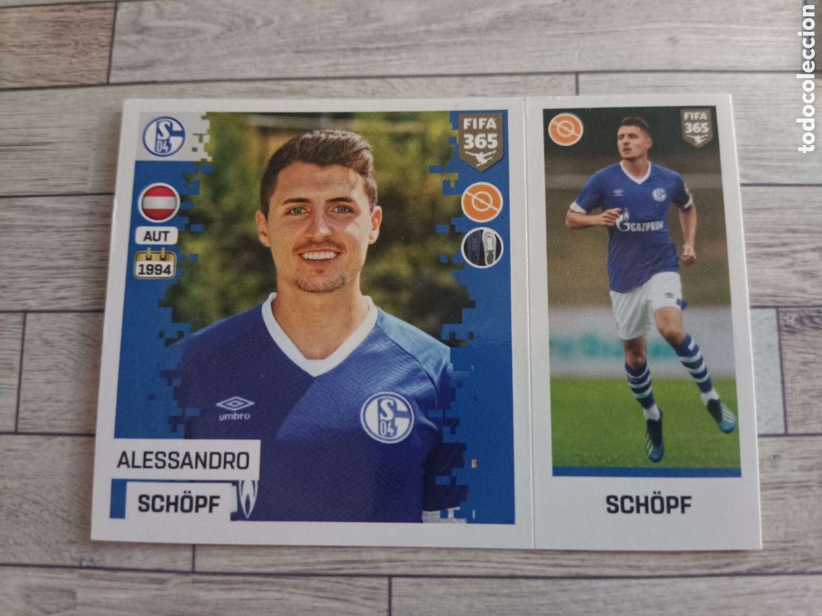 Cromos de f&uacute;tbol: 182 SCH&Ouml;PF SCHALKE 04 STICKER PANINI FIFA 365 2018 2019 18 19 BLUE EDITION