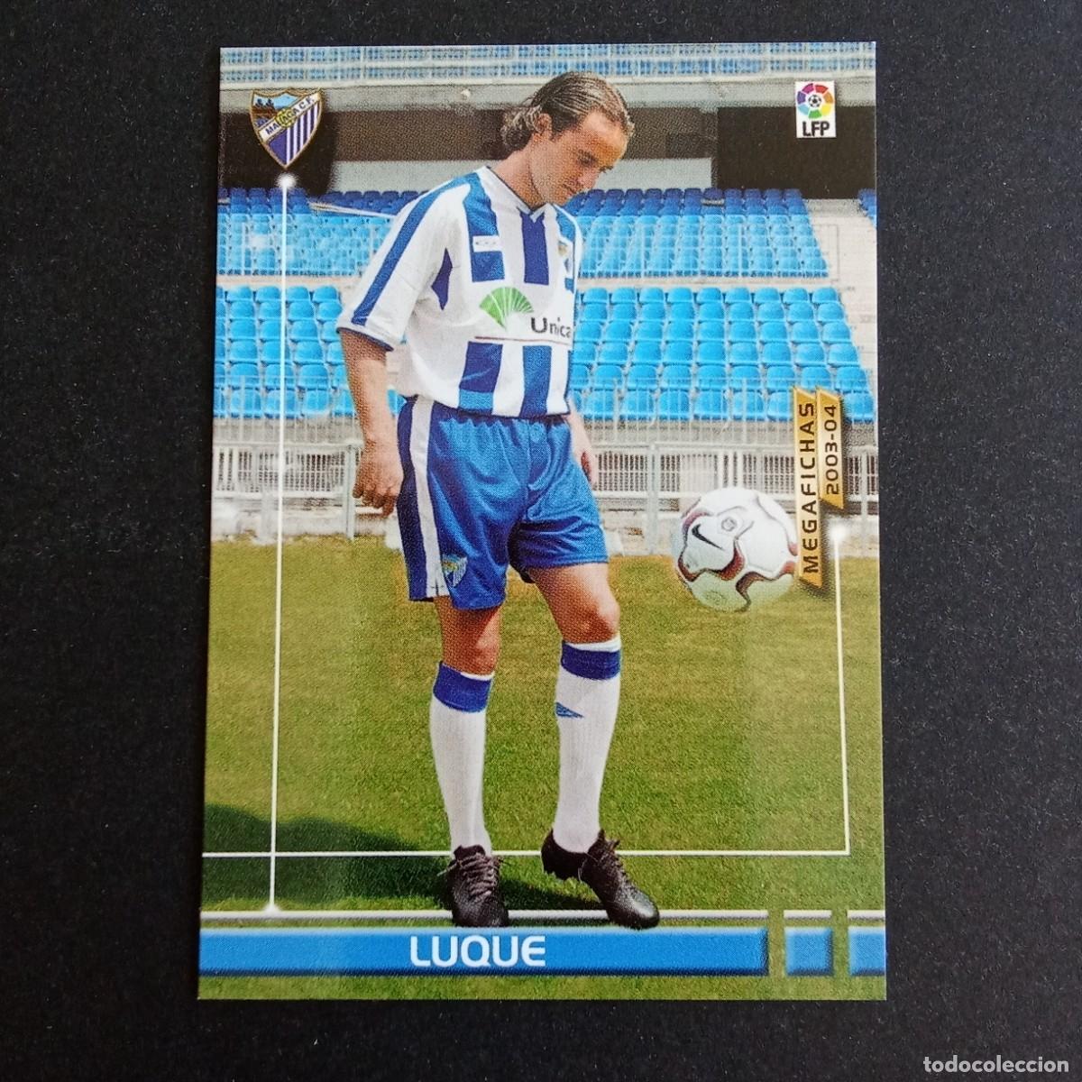 Cromos de f&uacute;tbol: 177 LUQUE MALAGA LIGA 2003 2004 03 04 MEGAFICHAS PANINI