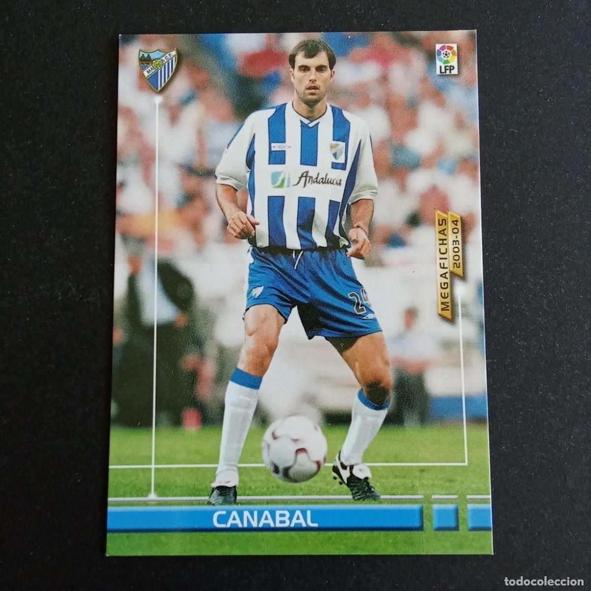 Cromos de f&uacute;tbol: 180 CANABAL MALAGA LIGA 2003 2004 03 04 MEGAFICHAS PANINI