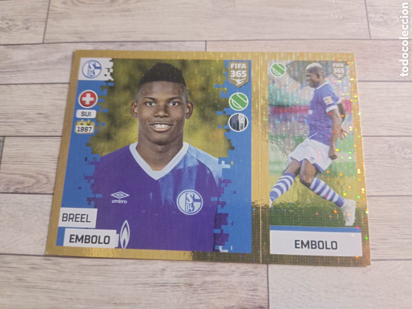 Cromos de f&uacute;tbol: 184 EMBOLO SCHALKE 04 STICKER PANINI FIFA 365 2018 2019 18 19 BLUE EDITION