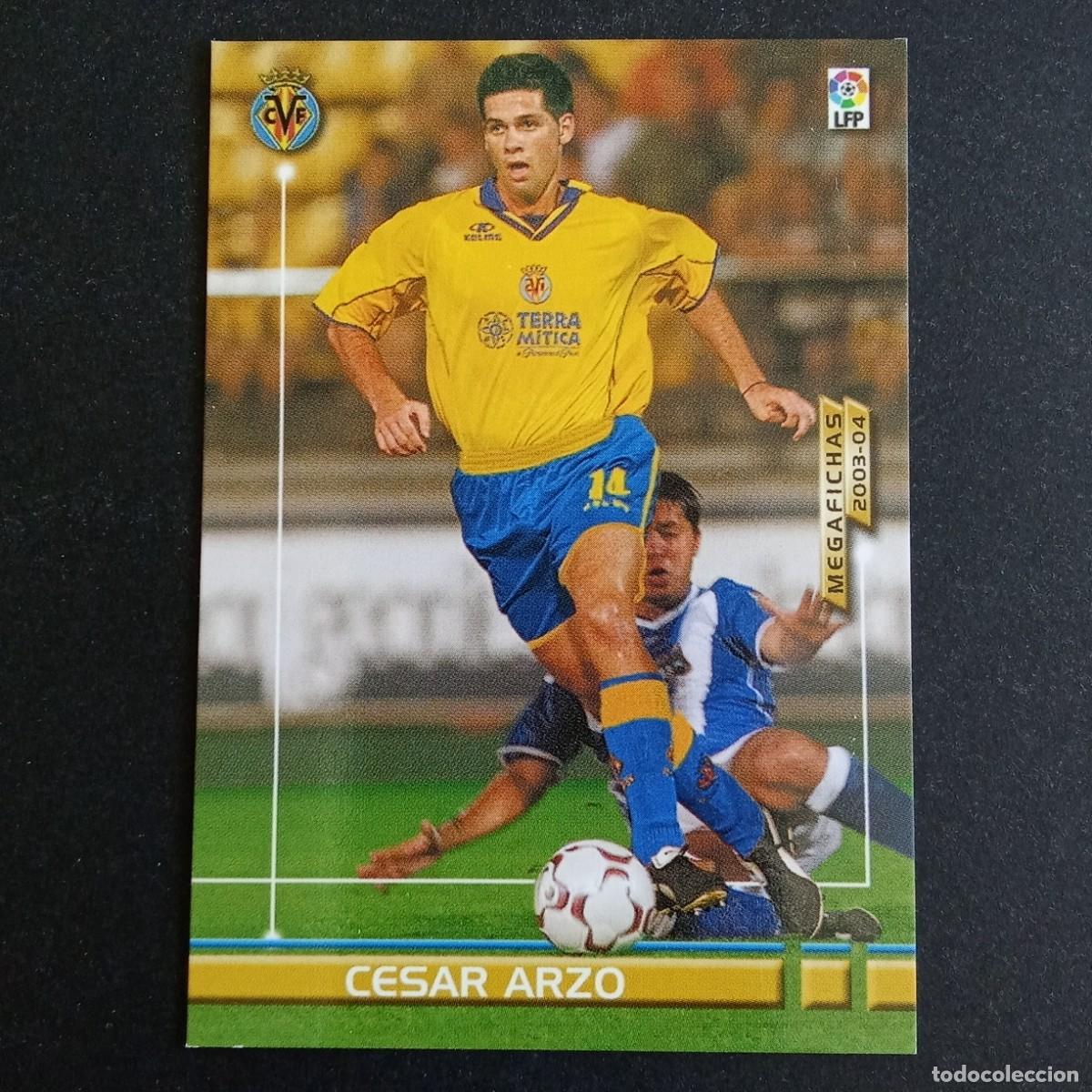 Cromos de f&uacute;tbol: 334 CESAR ARZO VILLARREAL LIGA 2003 2004 03 04 MEGAFICHAS PANINI