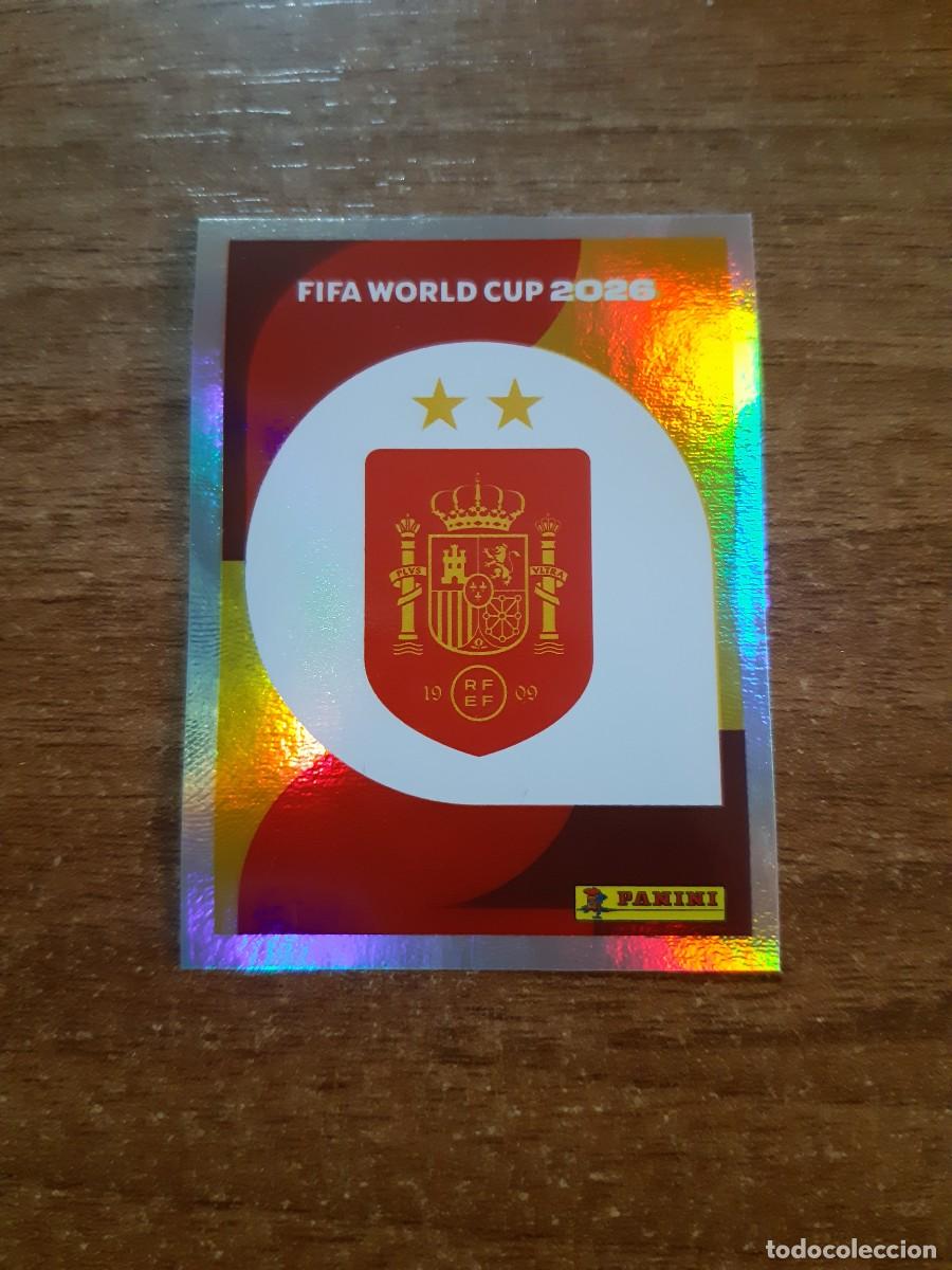 Cromos de f&uacute;tbol: ESP1 BIS ESCUDO ESPA&Ntilde;A 2 ESTRELLAS CAMPE&Oacute;N MUNDIAL 2026 PANINI STICKERS. NUNCA PEGADO, SIN PEGAR