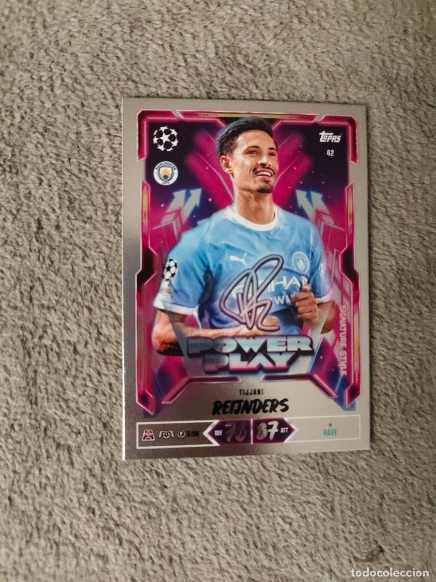 Cartes &agrave; collectionner de Football: 42 MATCH ATTAX 26/27 REIJNDERS MANCHESTER CITY POWER PLAY SIGNATURE STYLE 2026 2027 TOPPS UCC AAU