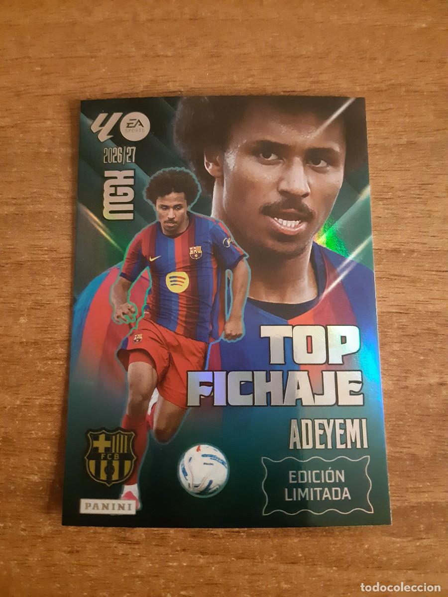 Cromos de f&uacute;tbol: ADEYEMI BARCELONA TOP FICHAJE EDICI&Oacute;N LIMITADA MGK 26-27 PANINI 2026 2027. NUEVO
