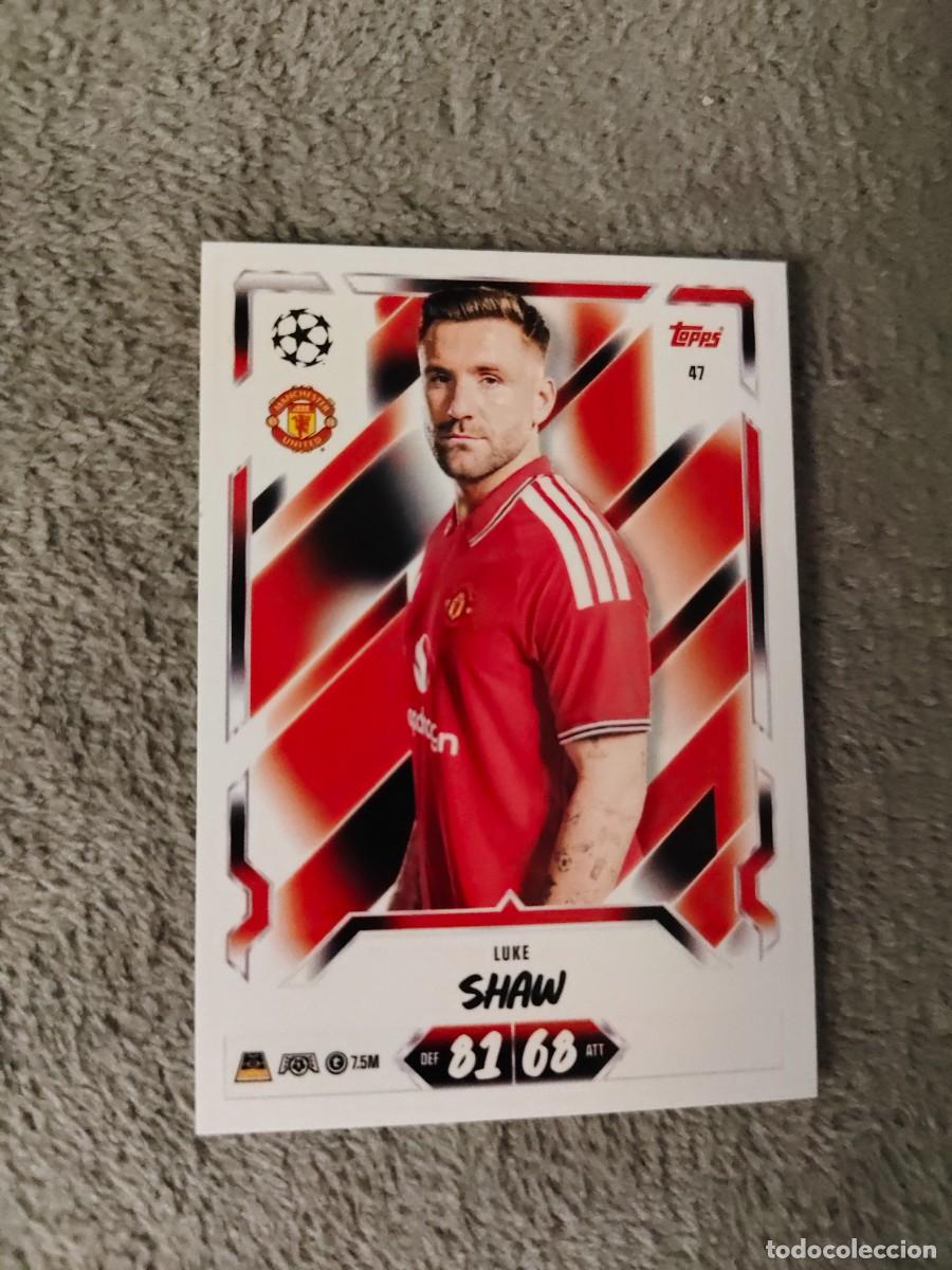 Cromos de f&uacute;tbol: 47 MATCH ATTAX 26/27 LUKE SHAW MANCHESTER UNITED BASE CARD 2026 2027 TOPPS UCC AAU