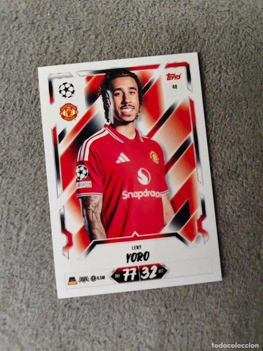Cromos de f&uacute;tbol: 48 MATCH ATTAX 26/27 LENY YORO MANCHESTER UNITED BASE CARD 2026 2027 TOPPS UCC AAU