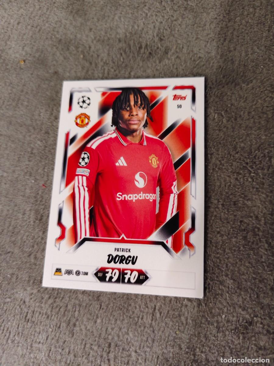 Cromos de f&uacute;tbol: 50 MATCH ATTAX 26/27 PATRICK DORGU MANCHESTER UNITED BASE CARD 2026 2027 TOPPS UCC AAU