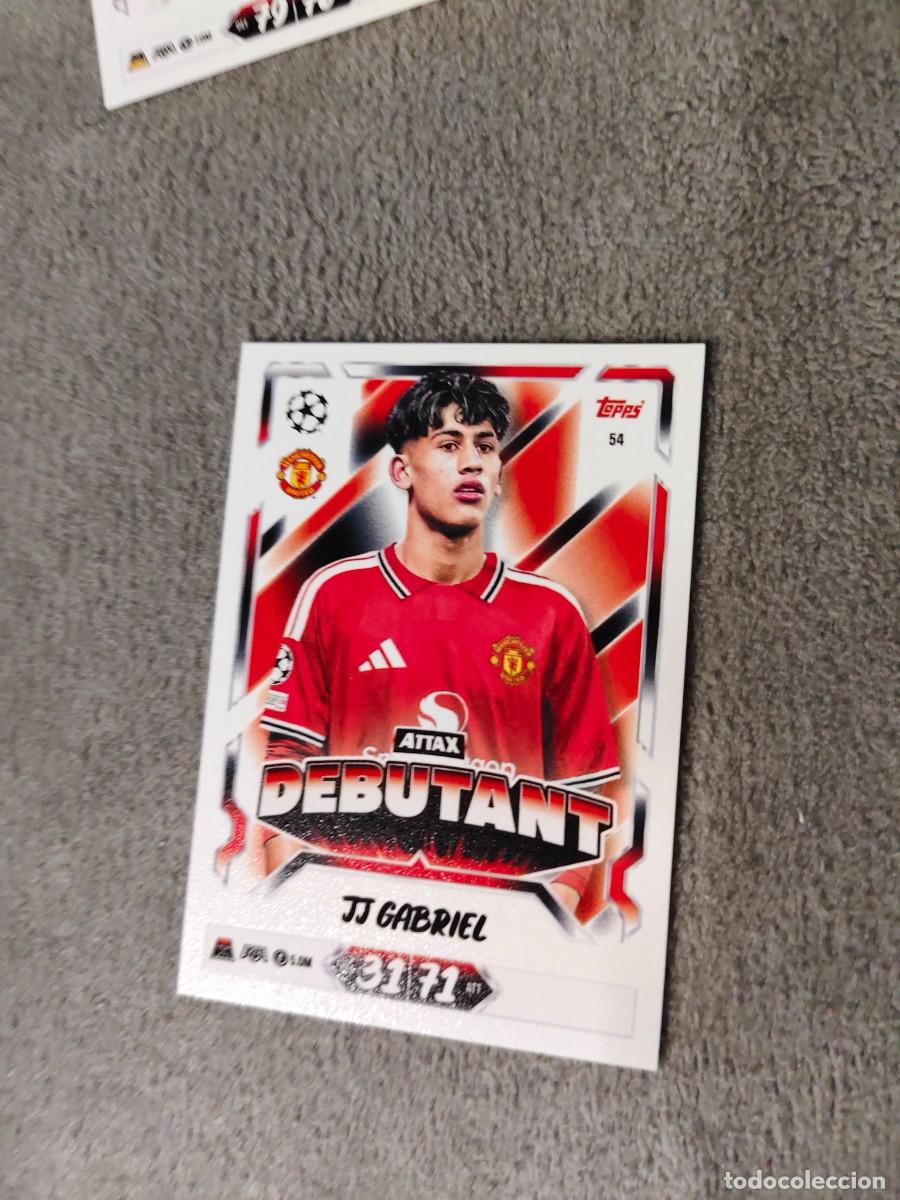 Cromos de f&uacute;tbol: 54 MATCH ATTAX 26/27 JJ GABRIEL MANCHESTER UNITED DEBUTANT 2026 2027 TOPPS UCC AAU