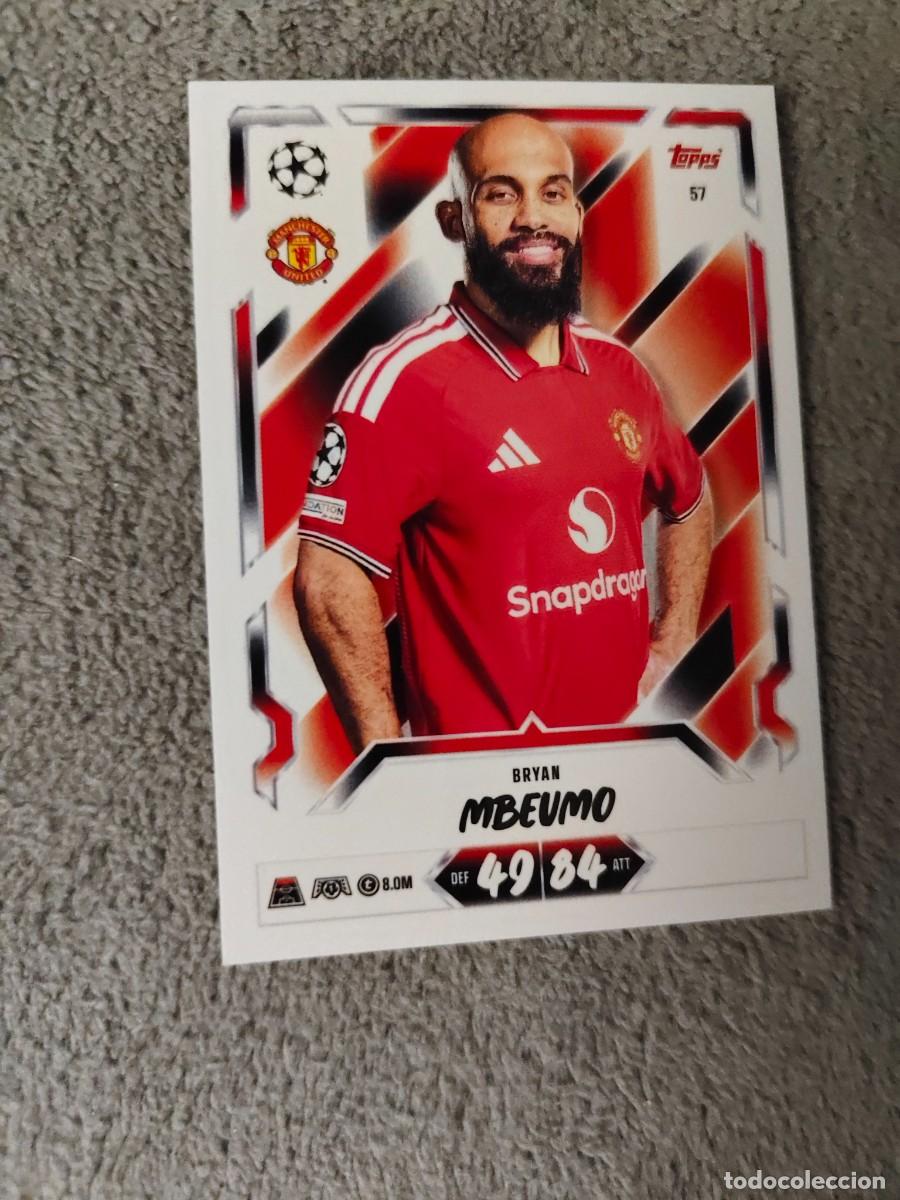 Cromos de f&uacute;tbol: 57 MATCH ATTAX 26/27 BRYAN MBEUMO MANCHESTER UNITED BASE CARD 2026 2027 TOPPS UCC AAU