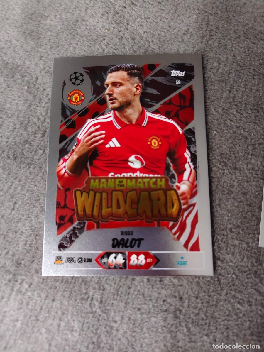 Cromos de f&uacute;tbol: 59 MATCH ATTAX 26/27 DIOGO DALOT MANCHESTER UNITED MAN OF THE WILDCARD 2026 2027 TOPPS UCC AAU