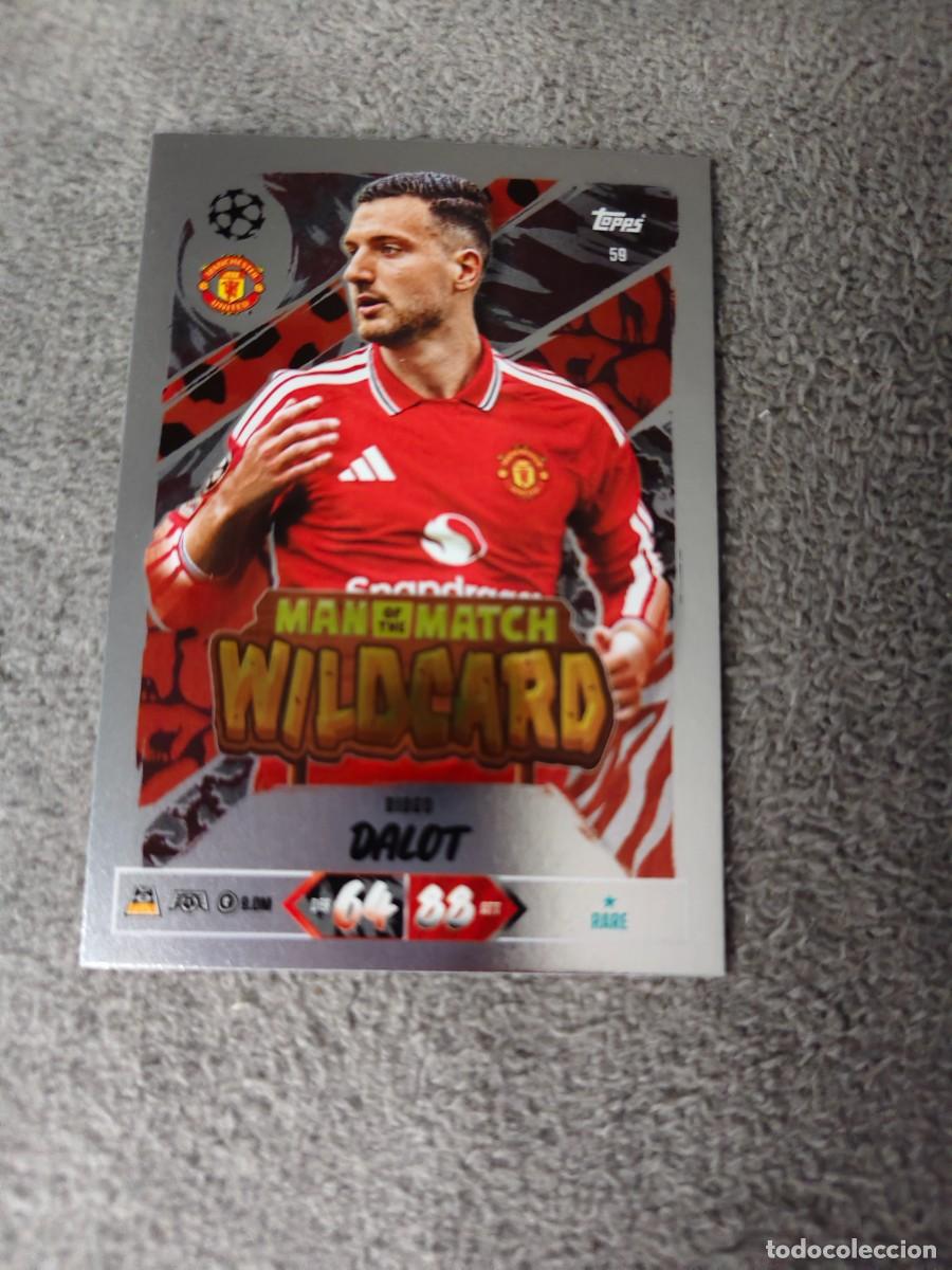 Cromos de f&uacute;tbol: 59 MATCH ATTAX 26/27 DIOGO DALOT MANCHESTER UNITED MAN OF THE WILDCARD 2026 2027 TOPPS UCC AAU