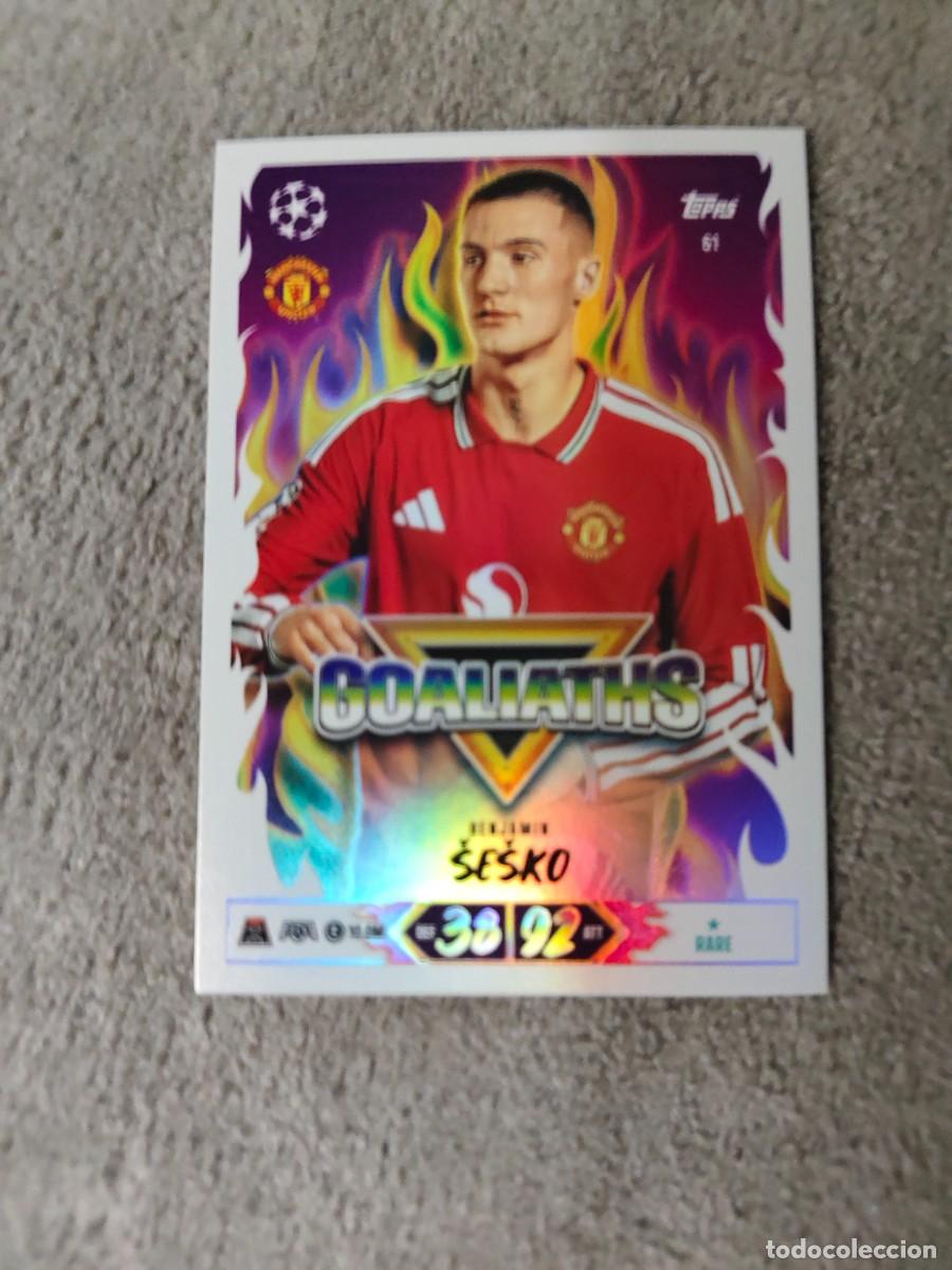 Cromos de f&uacute;tbol: 61 MATCH ATTAX 26/27 BENJAMIN &Scaron;E&Scaron;KO MANCHESTER UNITED GOALIATHS 2026 2027 TOPPS UCC AAU